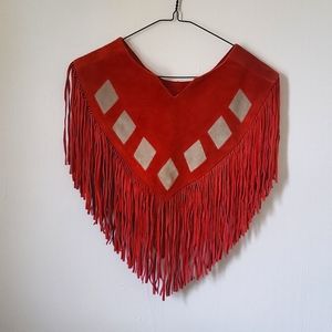 Sheplers Western Poncho Vest with Fringes